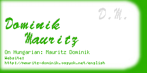 dominik mauritz business card